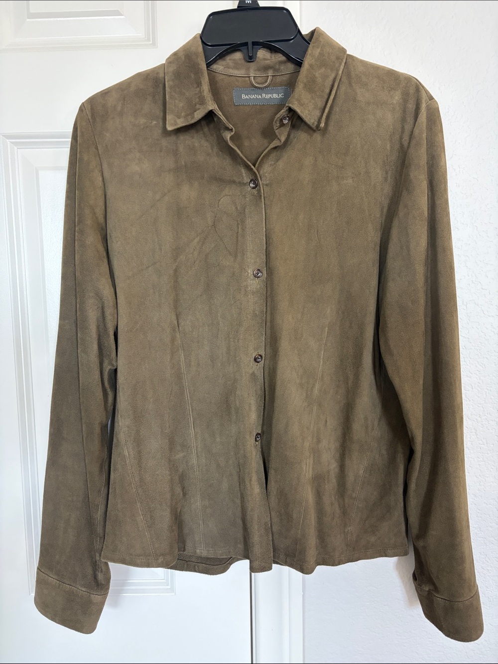 Banana Republic Suede Button-Up